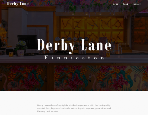 Derby Lane home page on desktop